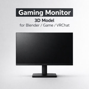 Desk Monitor 3DModel (Black)