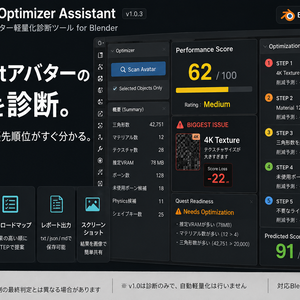 Avatar Optimizer Assistant　VRChat軽量化診断アシスタント　for Blender