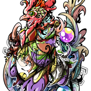 【フリーDLデータ】2017年 年賀状素材 酉イラスト