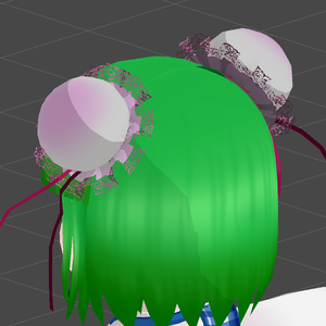 VRChat向け　シニョンキャップ（おだんごカバー）