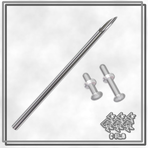 Free] Piercing Needle & Glass Earrings