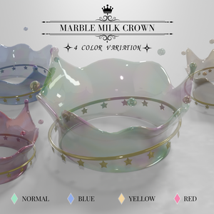 Marble Milk Crown｜マーブルミルククラウン(4色) 3Dモデル