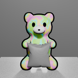 [무료] 대리석 곰 (쿠션 ​​포함) | Bl ...