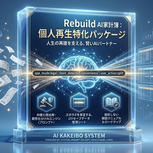 スマホで撮るだけ「こころを壊さない Gemini 家計簿」スターターキット ｜ 手入力が劇的にラクになる「レシートを貼るだけ」の安心セット 【弁護士・裁判所提出用 / 個人再生・自己破産特化パッケージ】