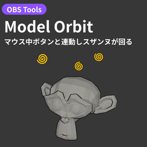【OBS配信オーバーレイ】Model Orbit - マウス中ボタンと連動しスザンヌが回る