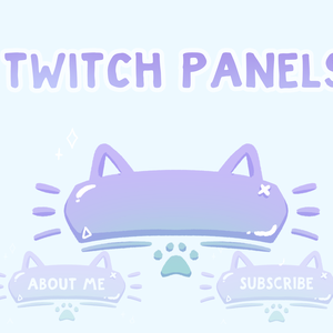 【Twitch Panels】 Cute cat theme!