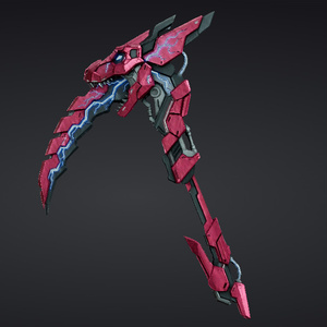 【ハイポリモデル】オリジナル武器・鎌_006/ Hi-poly Original Weapon Scythe 006