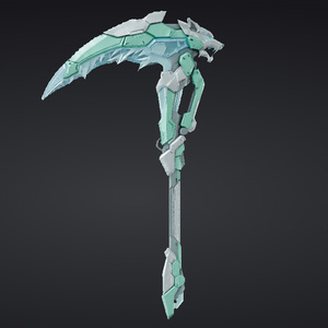 【ハイポリモデル】オリジナル武器・鎌_009/ Hi-poly Original Weapon Scythe 009