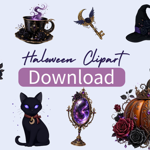 かわ恐ろしい!? ハロウィンクリップアート10点セット ～ダークファンタジーの世界へようこそ～