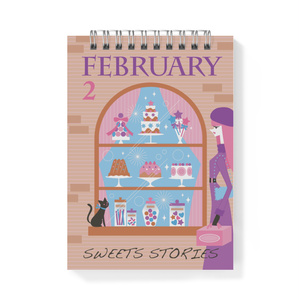 雑誌表紙風メモ帳 2月 “SWEETS STORIES”