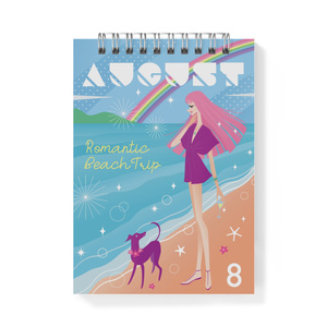 雑誌表紙風メモ帳 8月 “ROMANTIC BEACH TRIP”