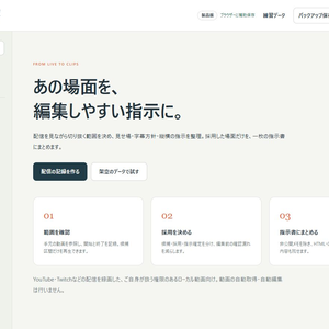 配信切り抜き準備・編集指示デスク｜使う場面と字幕・縦横比をまとめて渡す【無料体験あり】