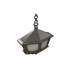 【AI×Blender】アイアンランタン 3Dモデル(吊り下げ式)