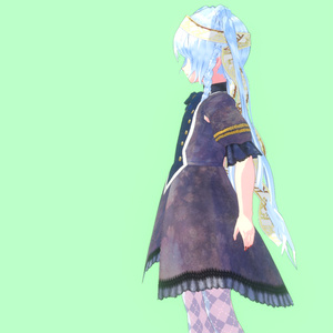 【値下げ!】VRoid衣装 軍服ワンピース【ゴシック】