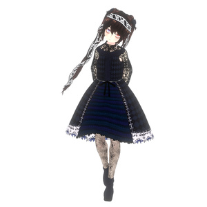 【VRM + .VRoid】悪魔っ子 「月海 ツインテール」
