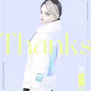 【無料：VRoidテクスチャ】 Thanks Aurora Hoodie　　#LAYON服。#LAYONコーデ