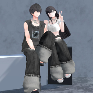 【3D】Mini T-shirts×Denim pants Set (森羅/萌/Grus/Weil/水瀬/ラシューシャ対応)　#LAYON服。＃LAYONコーデ 缩略图 20