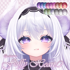 ʚ 3アバター対応 ɞ Fluffy Heart Eye Texture 🩶ˎˊ˗