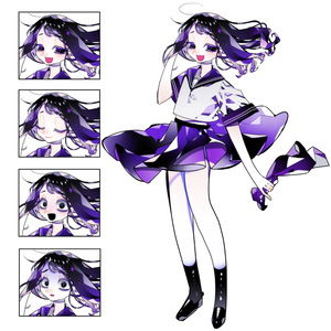 【差分4種】セーラー服 ボブヘアーの少女【TRPG等】