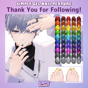 【無料/Simple Gel Nail】Thank You for 300 Followers! Free Nail Texture 🎉 缩略图 2