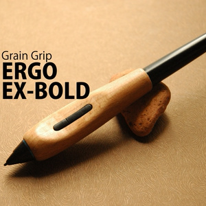 wacom プロペン3DKP505 木製グリップ ペンタブ木製グリップ葉車堂 グレイングリップ LITE ブラウンWACOM