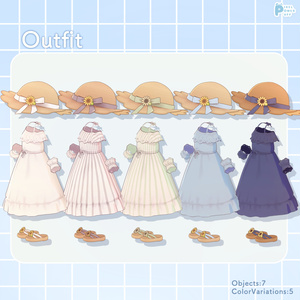 オフショルワンピ＆ゆるみつあみ [複数アバター対応] 缩略图 9