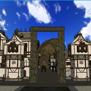 3D素材 Fantasy Medieval Village 漫画素材工房