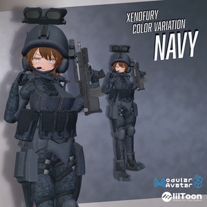 【VRChat想定】Mekanized Battleswit "Xenofury" &  PDW "XPW-47"【アバター向け戦闘服】【アバターギミック】 缩略图 6