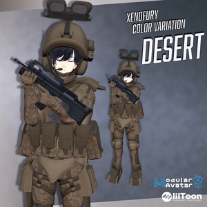 【VRChat想定】Mekanized Battleswit "Xenofury" &  PDW "XPW-47"【アバター向け戦闘服】【アバターギミック】 缩略图 9