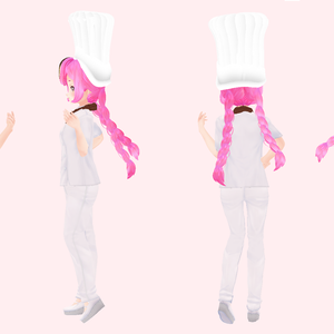 [VRoid] hair preset / ヘアプリセット chef hat