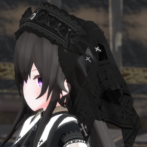 ゴスロリ黒ヴェールv2(透過度差分ファイル付き)