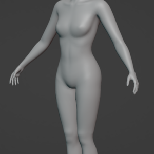 女性　3Dモデル（素体）　フリー