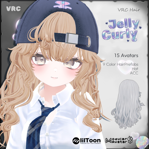 VRC Hair_ JellyCurly ( 17Avatars )