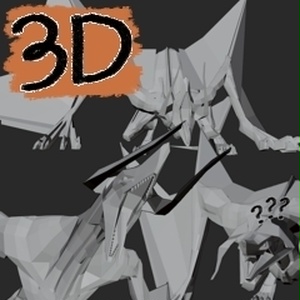 [クリスタ素材]Free! 3D Dragon!