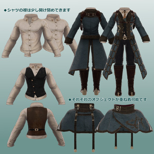 シキ・アキト専用【スチームパンク風衣装＋装飾小物セット】 缩略图 4