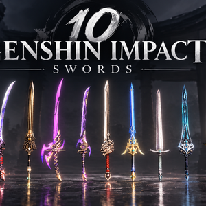 VRChat 10 Genishin Impact Swords 3D model 