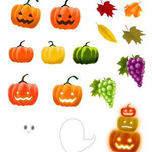 ハロウィンに向けて🎃　ハロウィン　透過素材　詰め合わせ