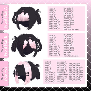 【VRChat】zirai_twin_hair 缩略图 12