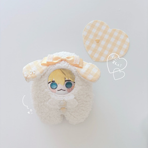 赤］にじぱぺっと ぬい服 ぬい帽子 ネコ耳 ヘッドドレス 10cm