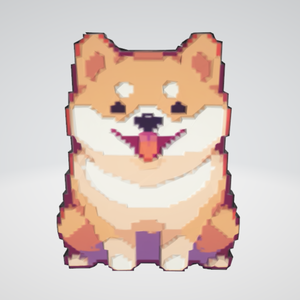 柴犬の3Dピクセルモデル（Unitypakage）