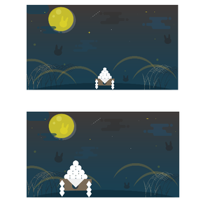 【配信者向け】お月見背景＆配信画面　フリー素材