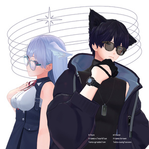 [無料] 眼鏡/glasses [VRChat想定] 缩略图 3