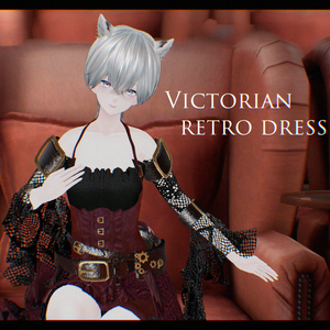 セール中✨【3アバター対応】ヴィクトリアン・レトロドレス【MA対応】