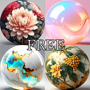 Flower & Opal Motif MatCap 100 Pack [Commercial Use OK]