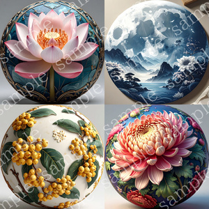 【無料4点】花、オパールモチーフMATCAP100点【商用可】 缩略图 2
