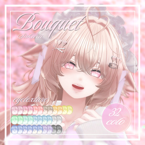 【18アバター対応】Bouquet 桜◇瞳テクスチャ＋動く発光テクスチャ◇ eyetexture unitypackage