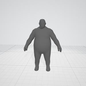 肥満体　3dモデル　素体