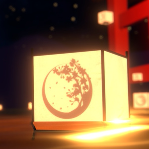 【VRChat想定】灯篭&キャンドルセット【和風3Dモデル】