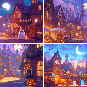 【フリー素材】ハロウィン街並み
