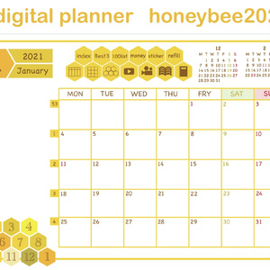 デジタルプランナー　『honeybee2021』　（GoodNotes専用）
